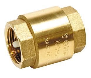 Non return valve - spring check - brass c/w nylon valve