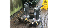 Speroni 304 Stainless Steel SXS Sewage Pump shown in sewage manhole chamber
