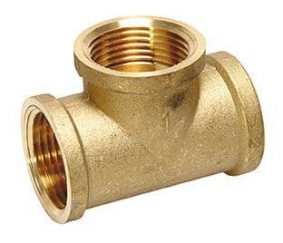 Tee - female BSP - brass