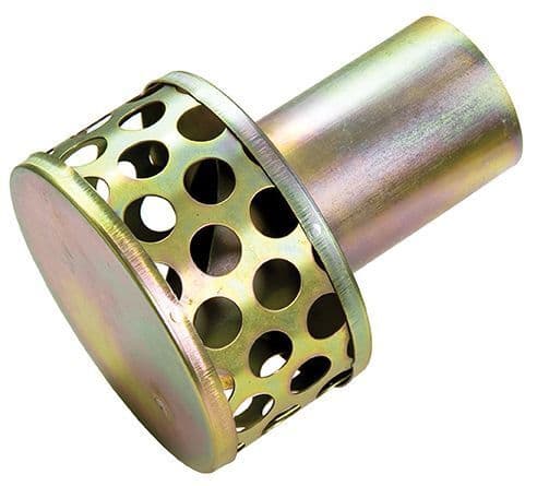 Trash strainer (20mm solids) c/w hose tail - tin