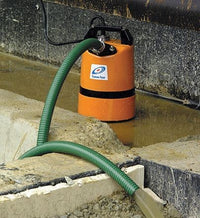 Tsurumi LSC1.4s puddle pump on building site